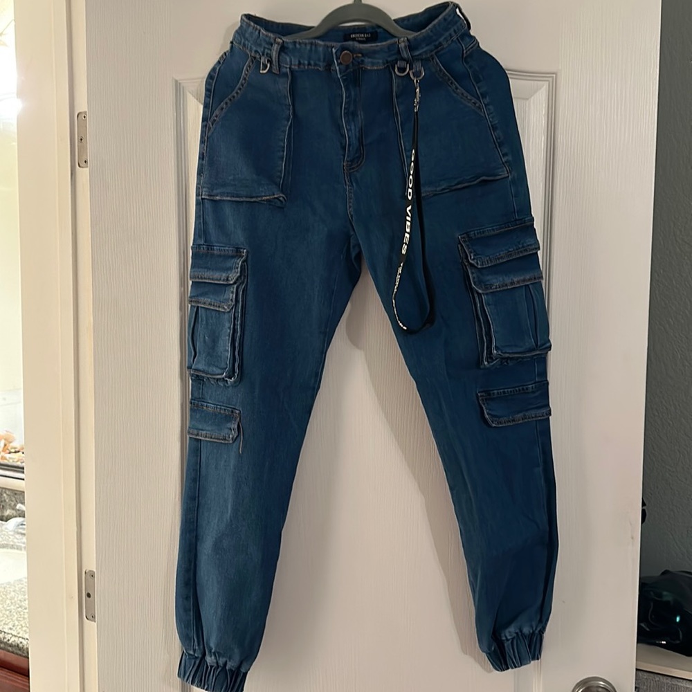 Heavy duty denim joggers